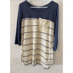 Lime & Chill 3/4 Sleeve w/ Lace Pocket (Medium)